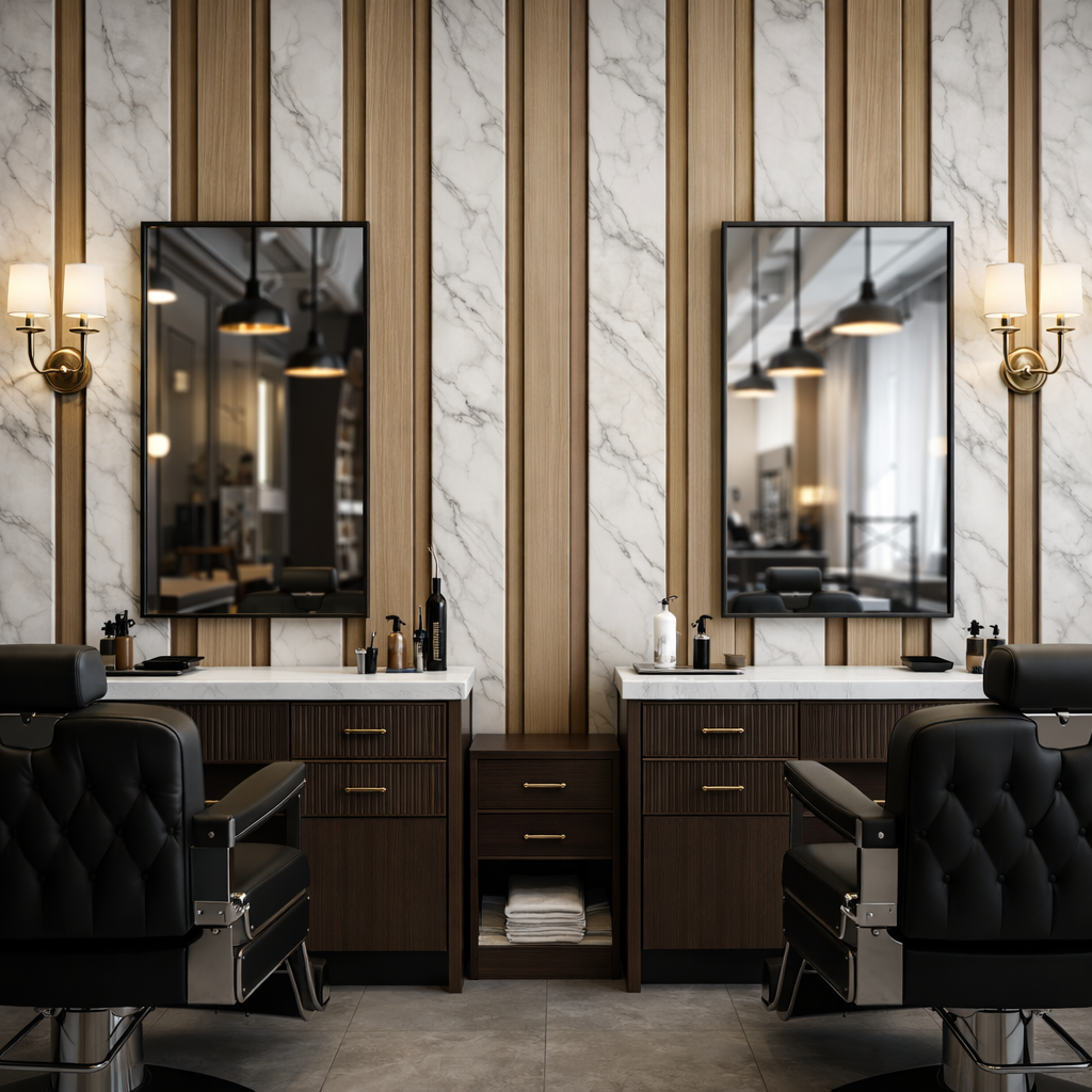 Opulent Marble Slat Wallpaper