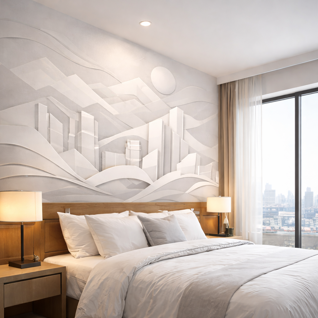Sculpted Cityscape Wallpaper