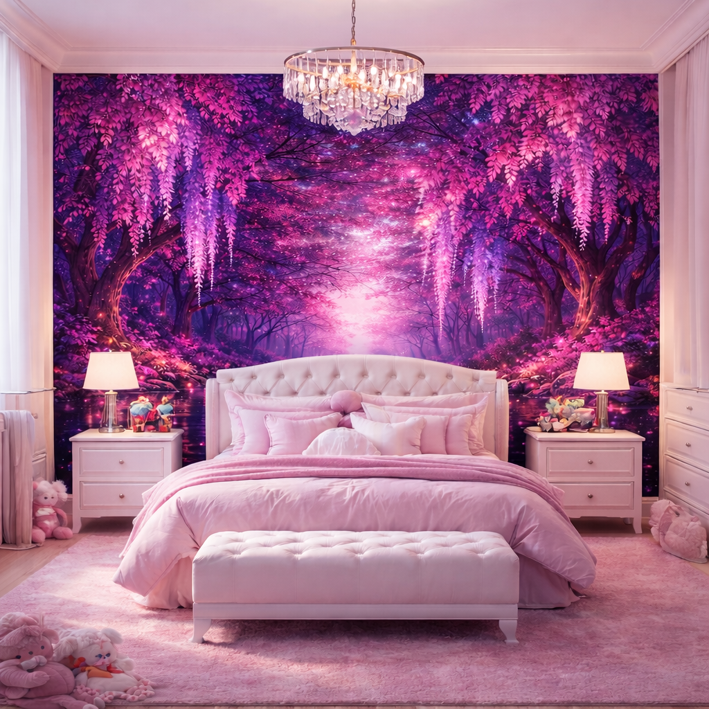 Pink Forest Wallpaper