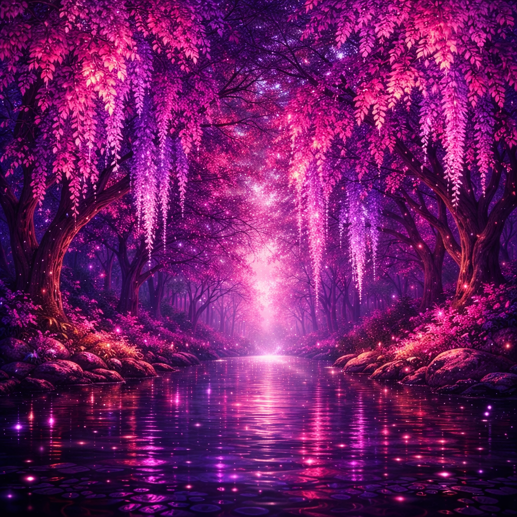 Pink Forest Wallpaper