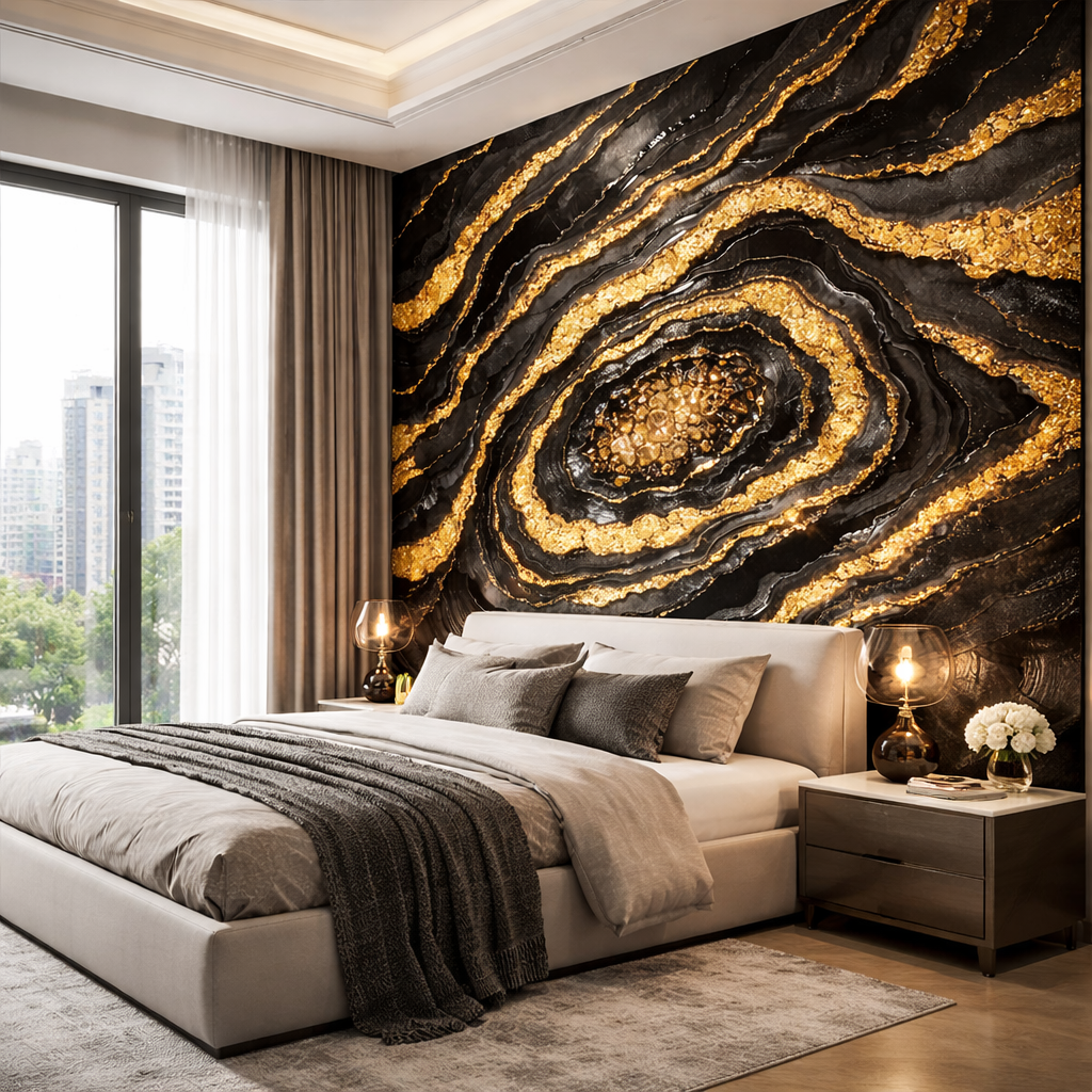 Gilded Obsidian Aura Wallpaper