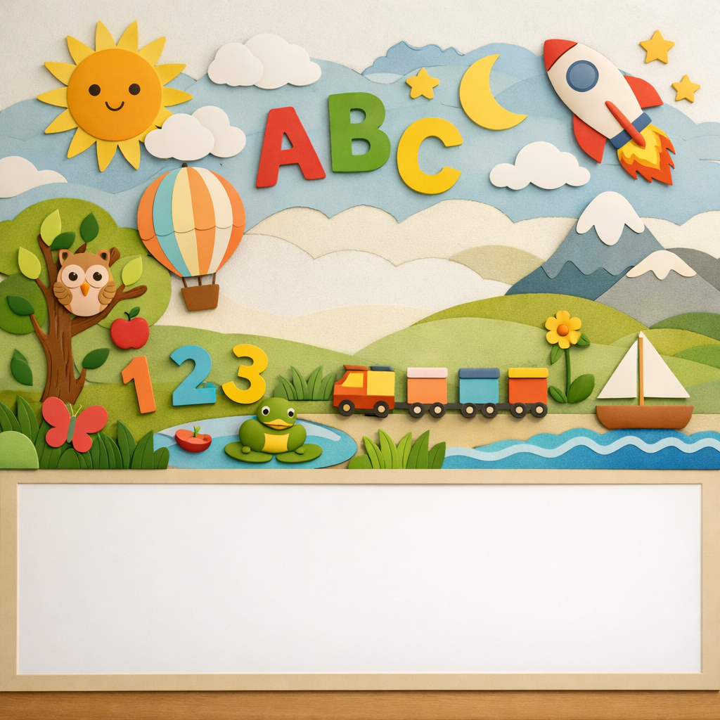 Wipeable Kids Drawing Wallpaper