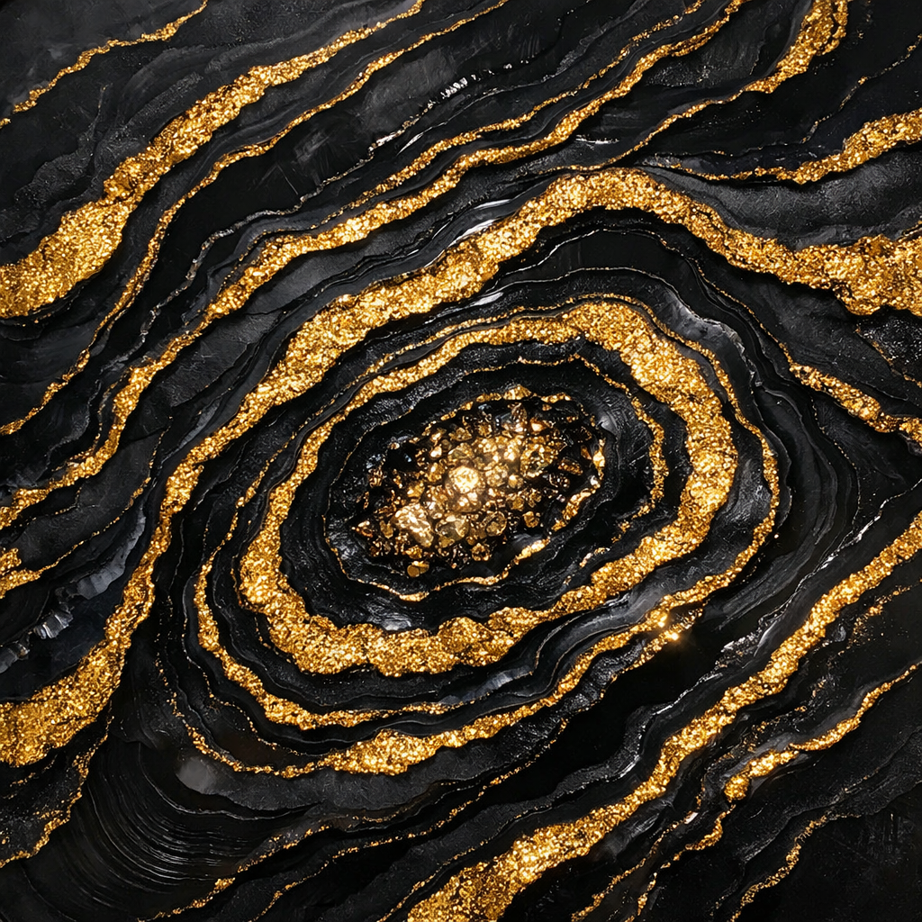 Gilded Obsidian Aura Wallpaper