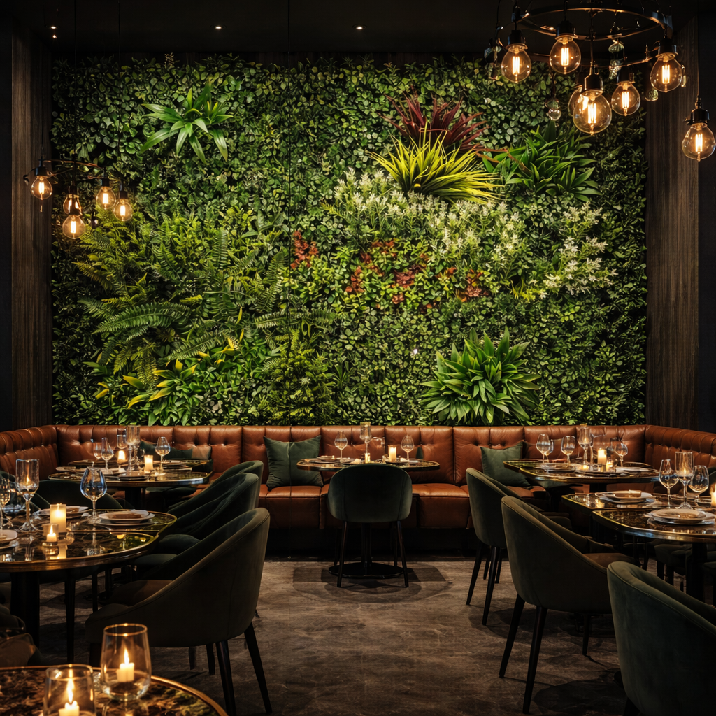 Botanical Green Wall Wallpaper