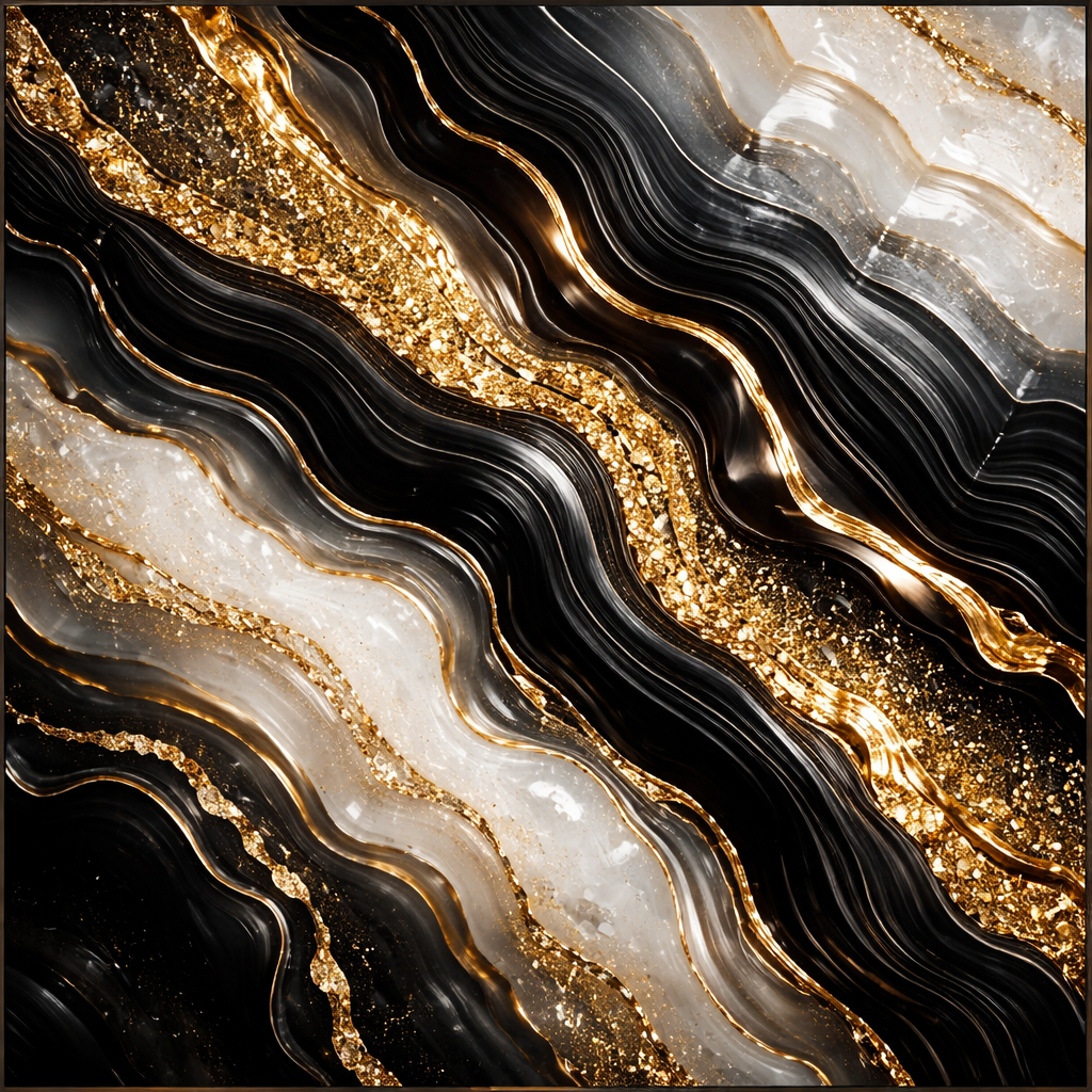 Midnight Gold Vein Wallpaper