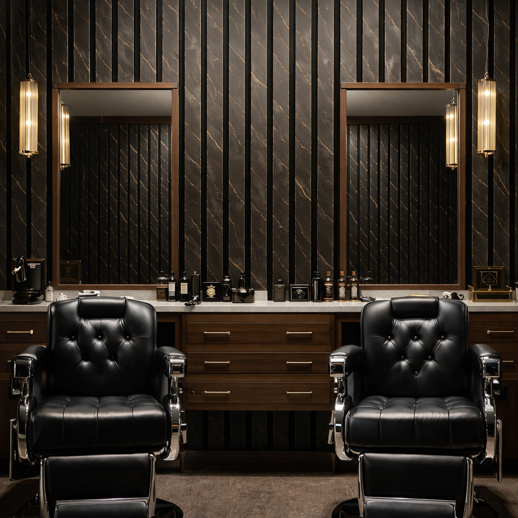 Midnight Marble Slat Wallpaper