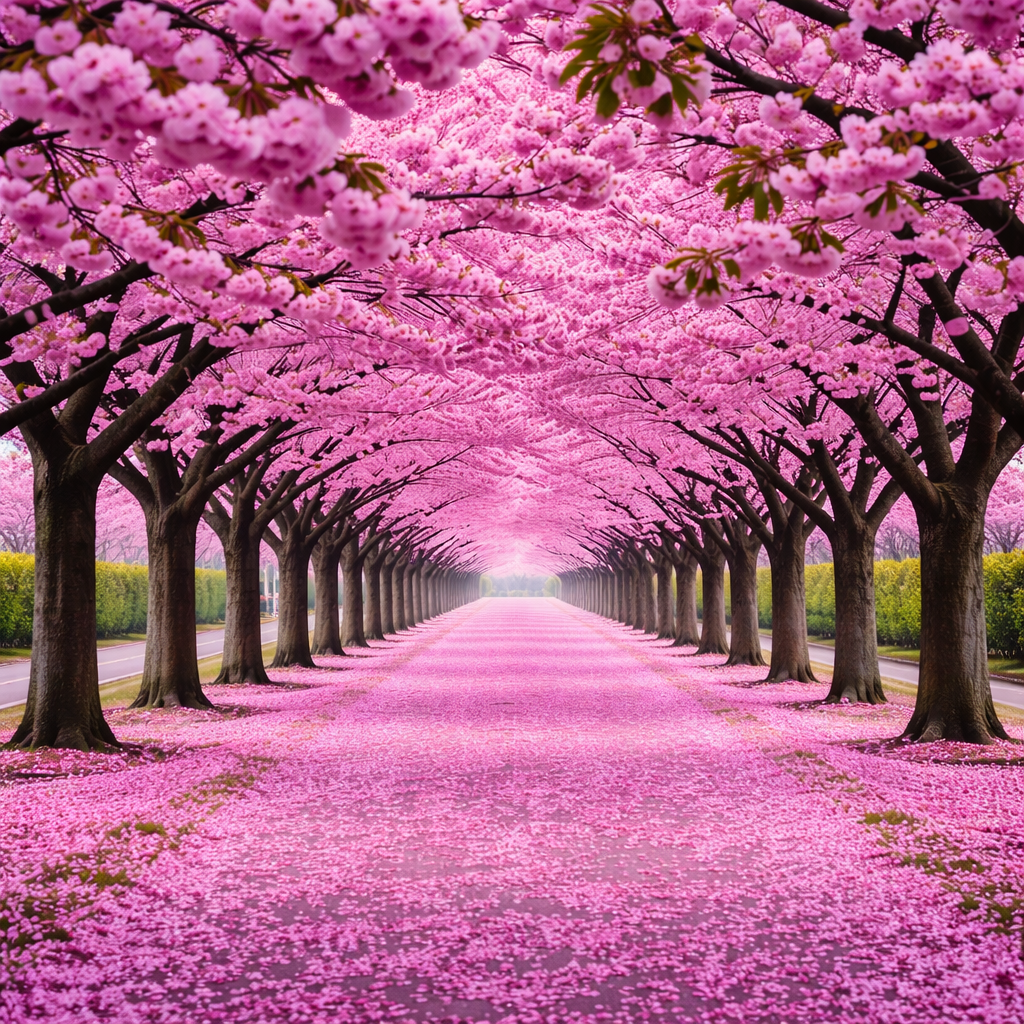 Blossom Avenue Wallpaper