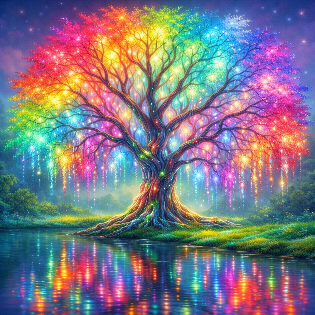 Rainbow Tree Wallpaper
