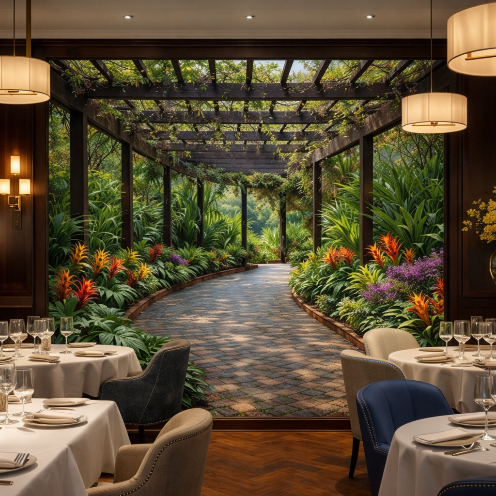 Botanical Walkway Wallpaper