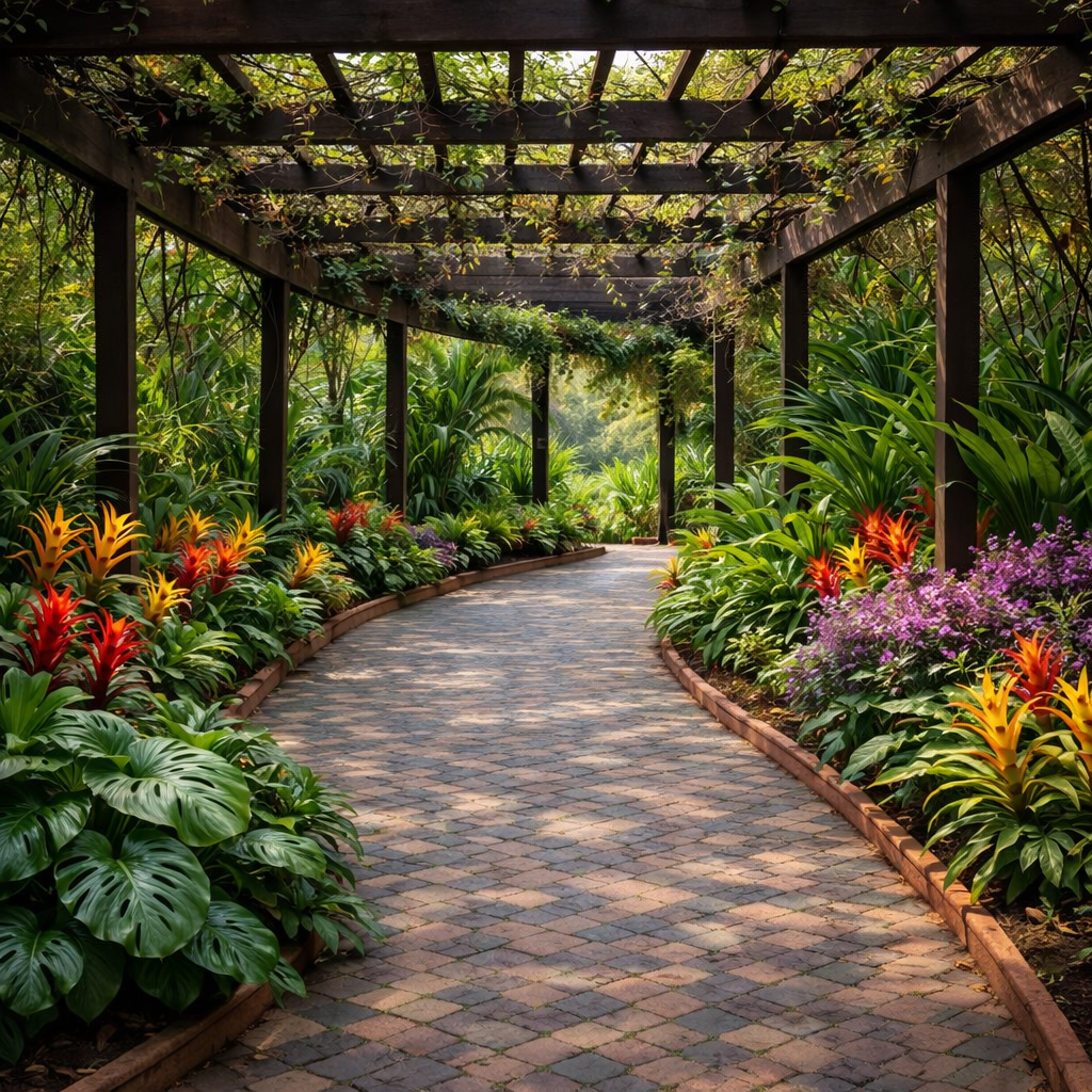 Botanical Walkway Wallpaper