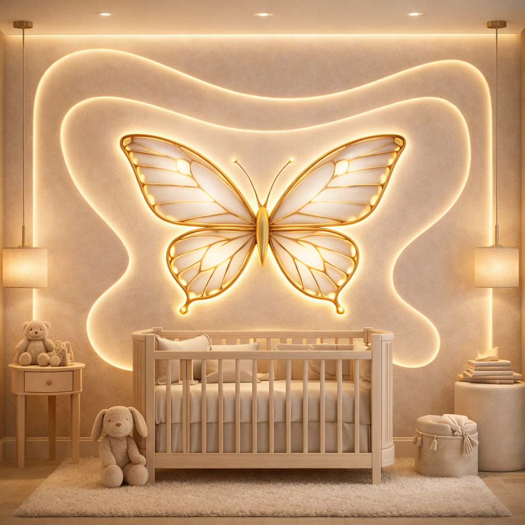 Luminous Butterfly Wallpaper