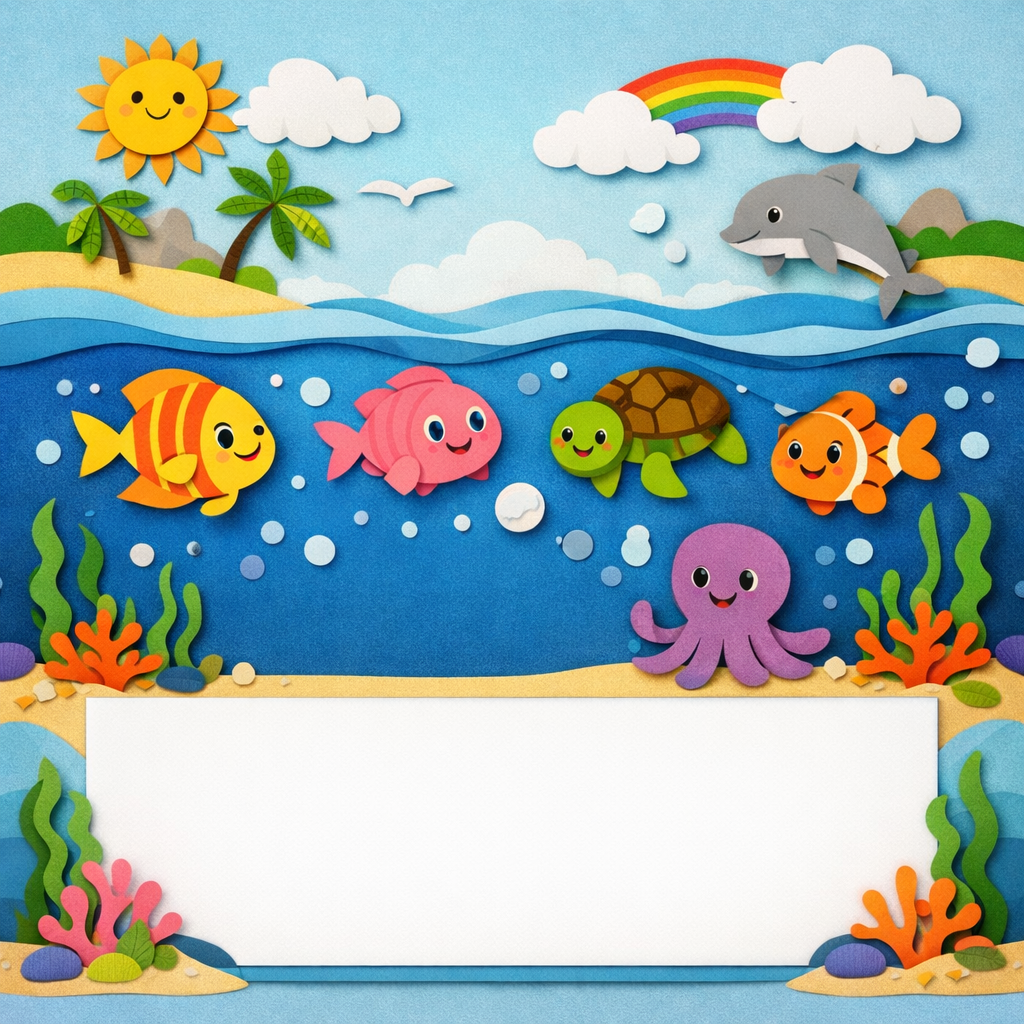 Wipeable Ocean Joy Wallpaper