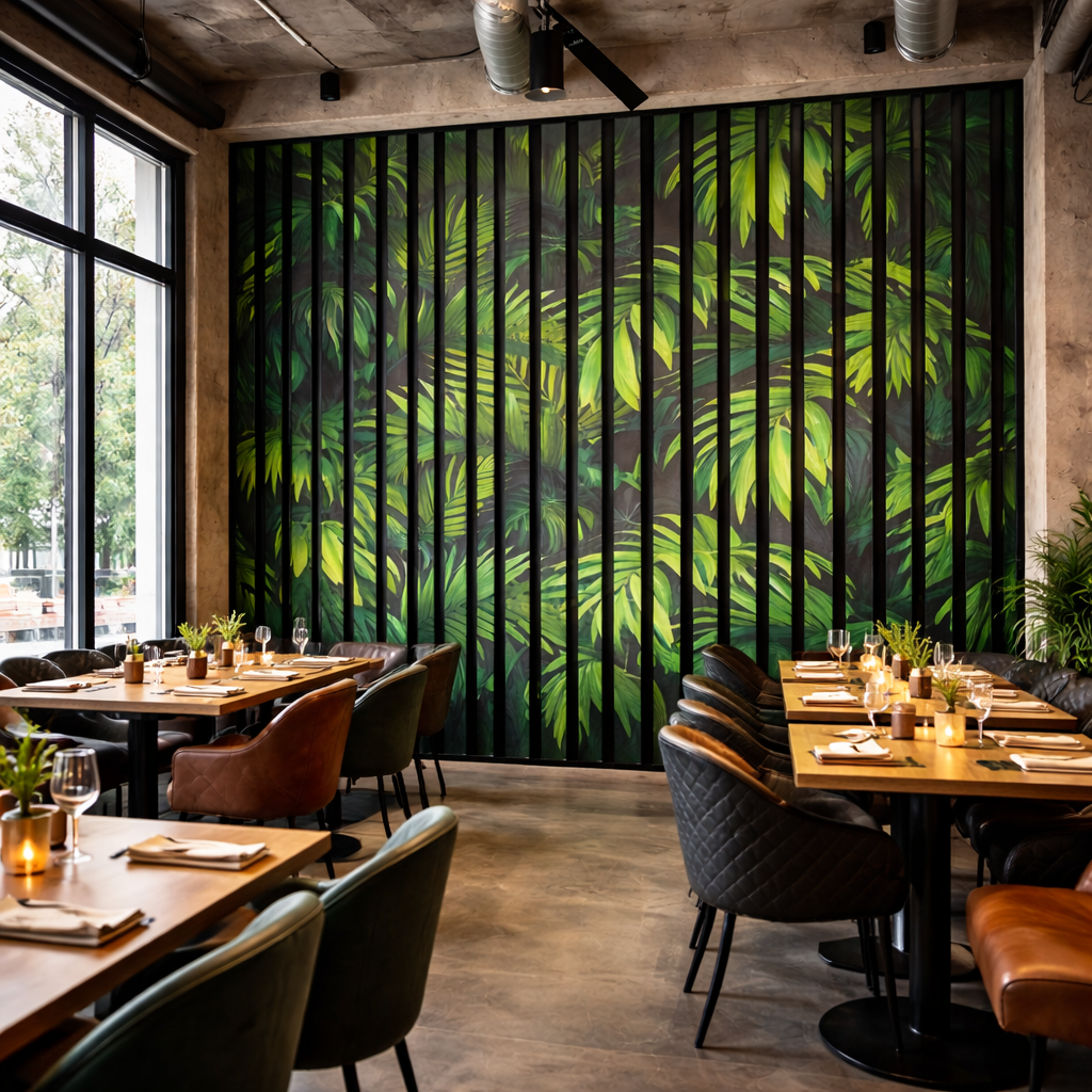 Tropical Wooden Slats Wallpaper