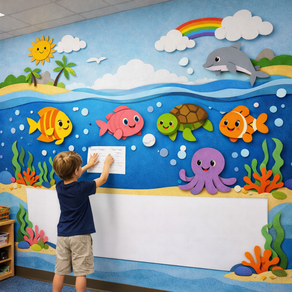 Wipeable Ocean Joy Wallpaper