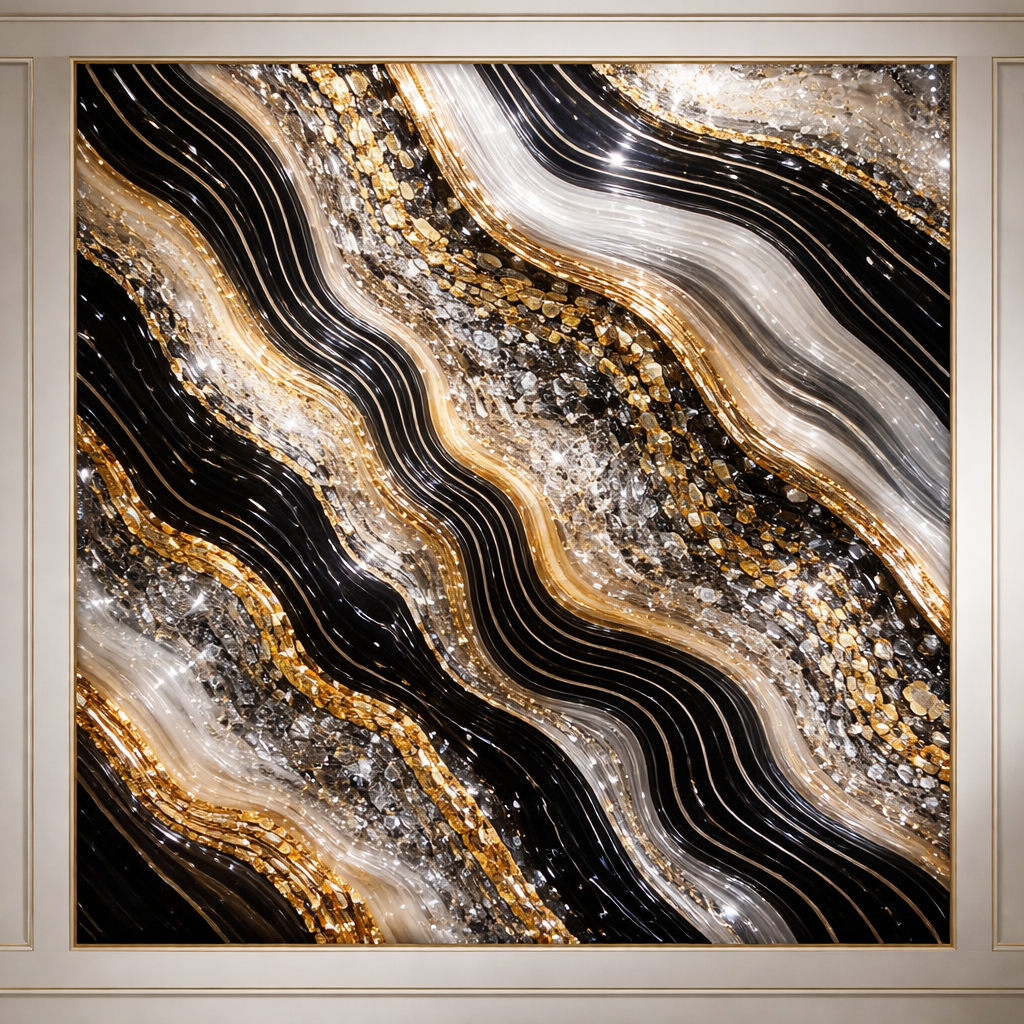 Obsidian Gold Wallpaper