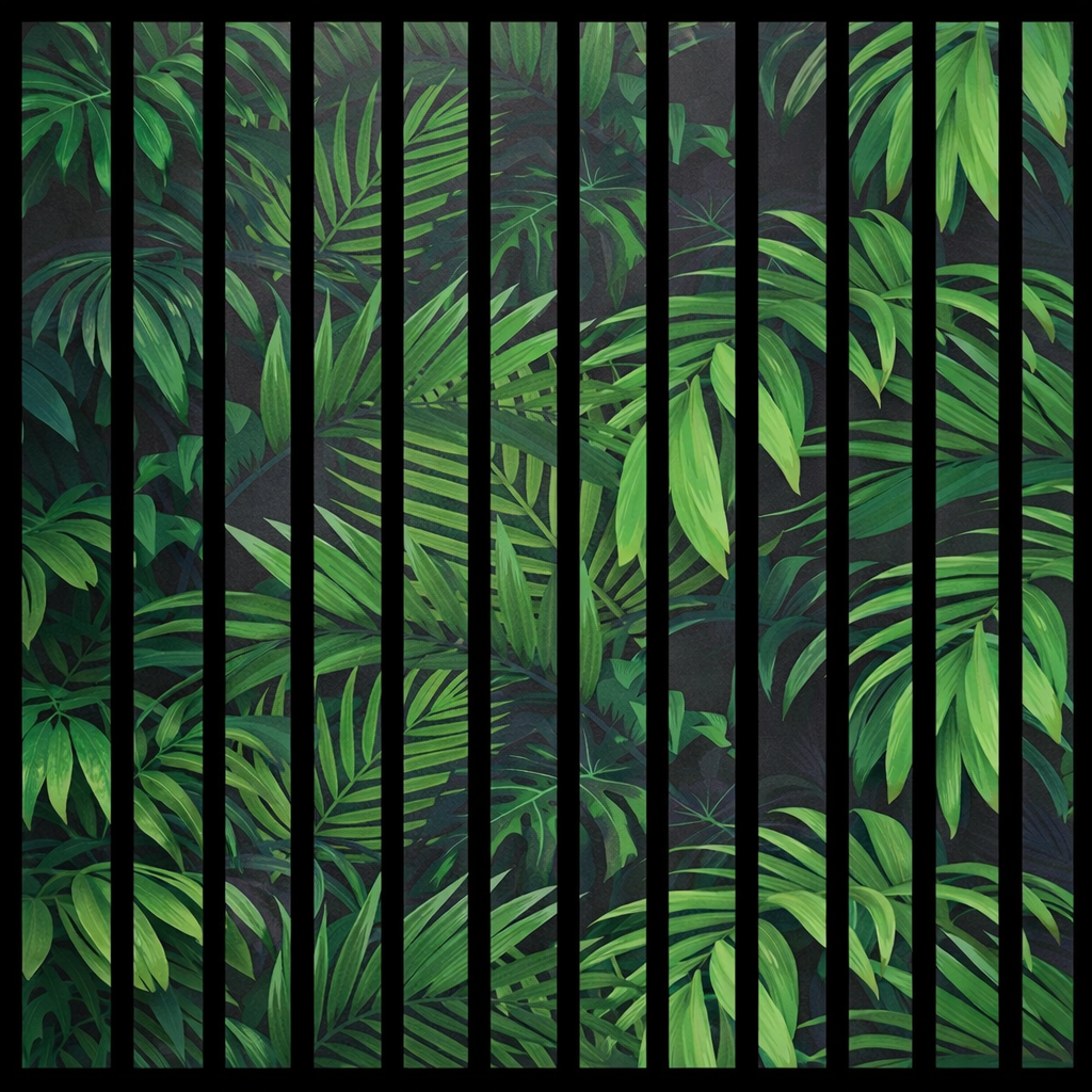 Tropical Wooden Slats Wallpaper