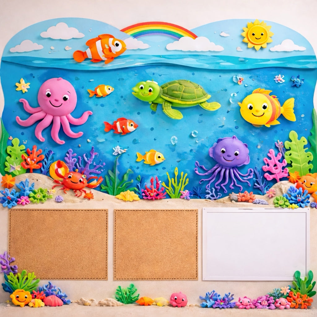 Wipeable Ocean Display Wallpaper