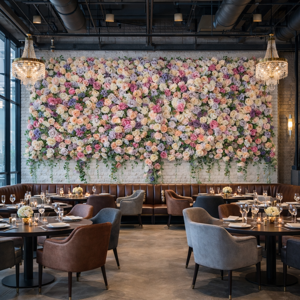 Blush Floral Wall Wallpaper