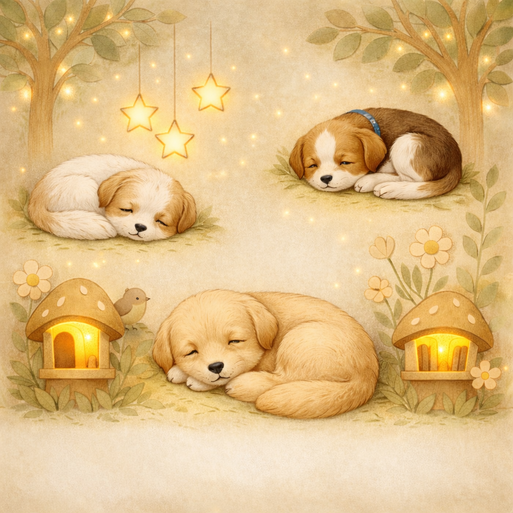 Dreamy Puppies Wallpaper