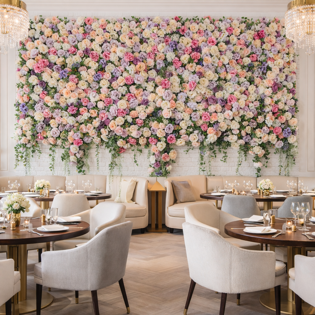 Blush Floral Wall Wallpaper