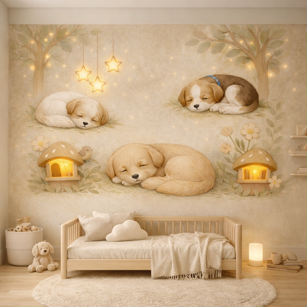 Dreamy Puppies Wallpaper
