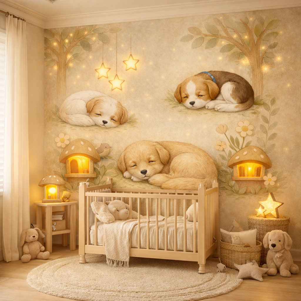 Dreamy Puppies Wallpaper