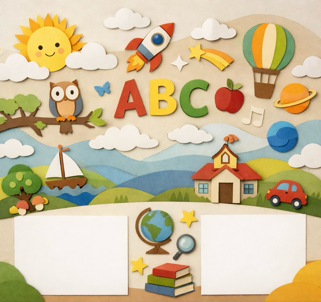 Wipeable ABC Learning Wallpaper