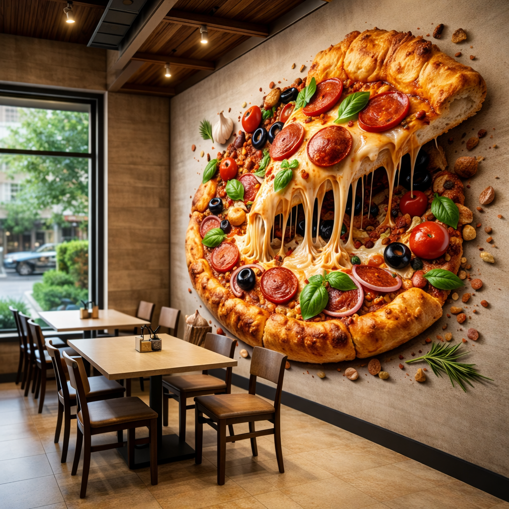 Melting Cheese Pizza Feast Wallpaper