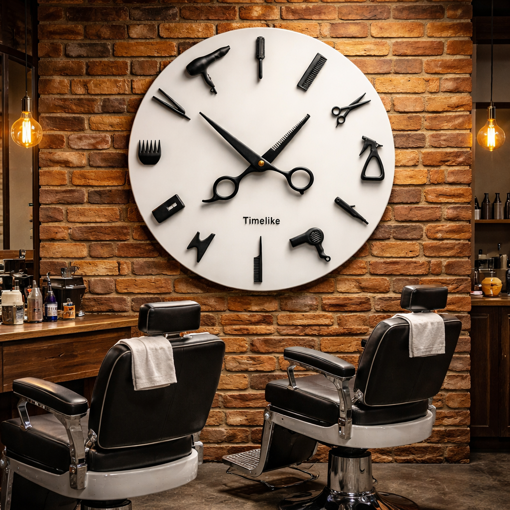 Barbershop Timepiece Wallpaper
