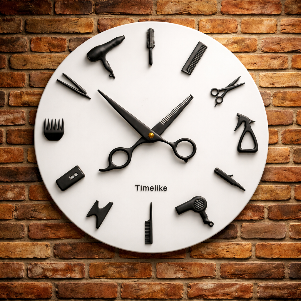 Barbershop Timepiece Wallpaper