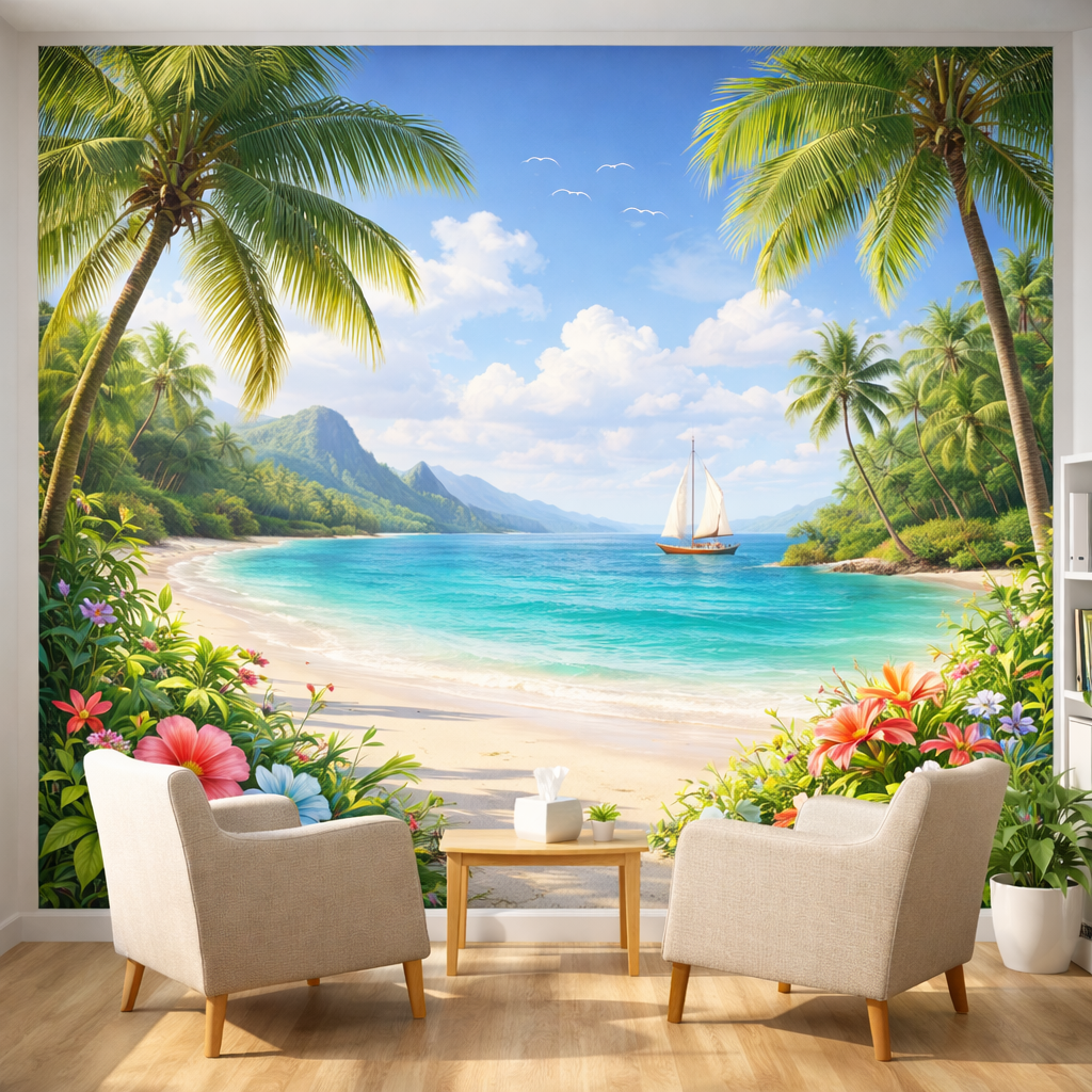 Tropical Serenity Beach Escape Wallpaper