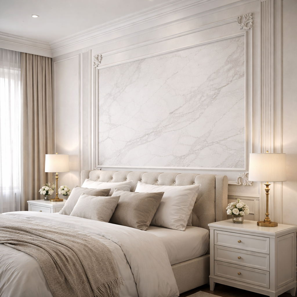 Classic Marble Panel Wallpaper