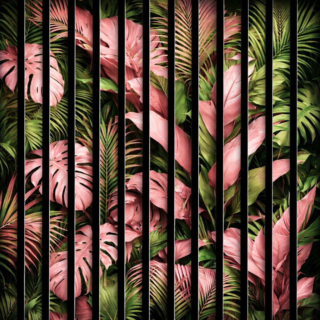 Tropical Blush Slat Wallpaper
