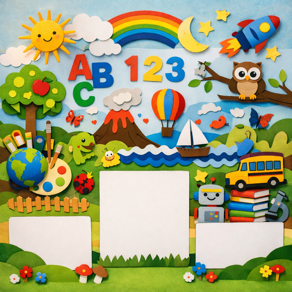 Wipeable Learning Adventure Wallpaper