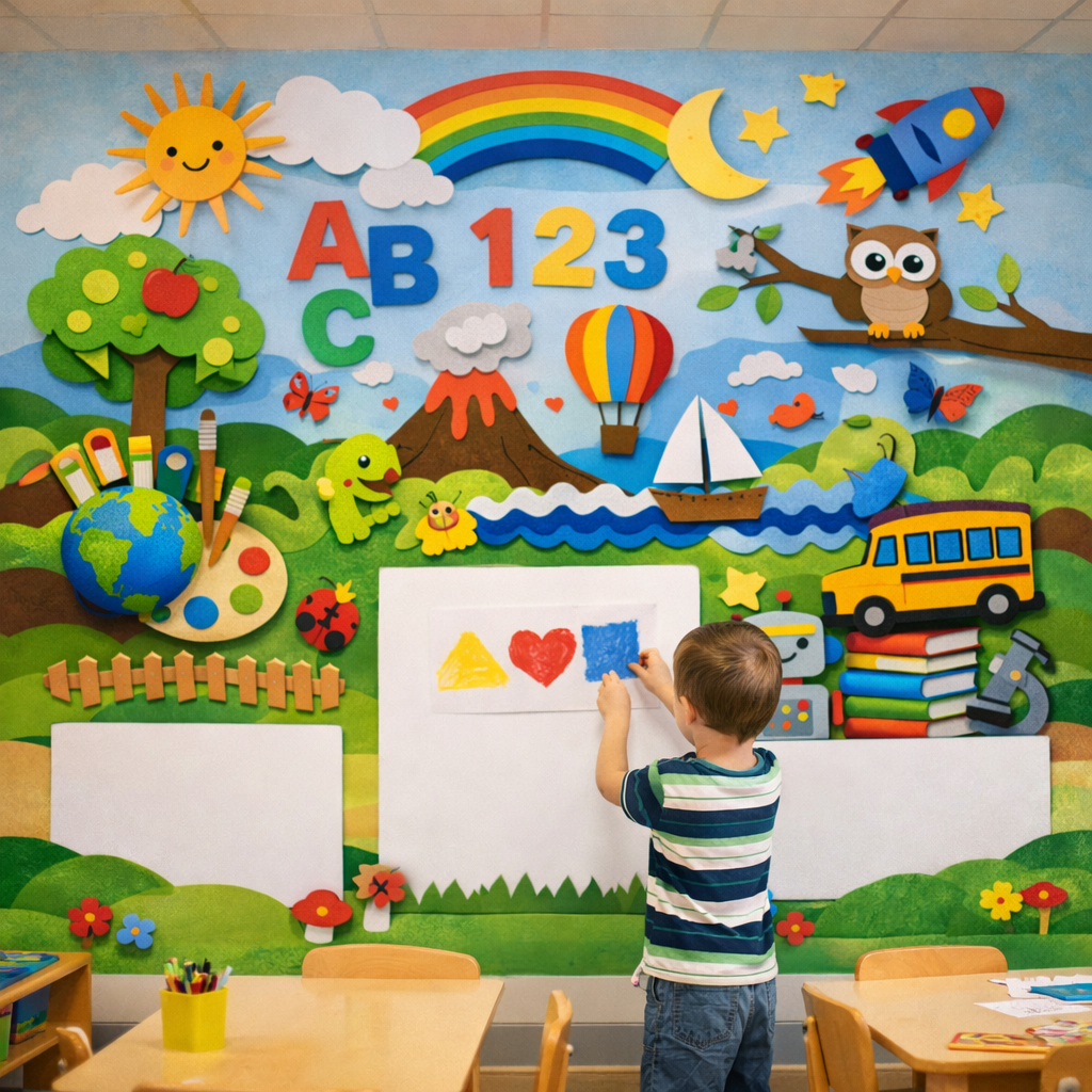 Wipeable Learning Adventure Wallpaper