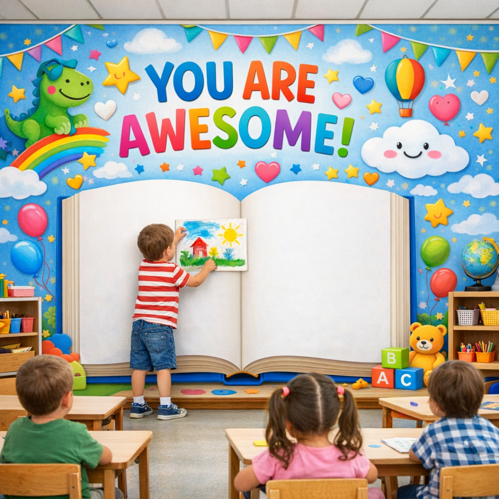 Wipeable Awesome Book Wallpaper