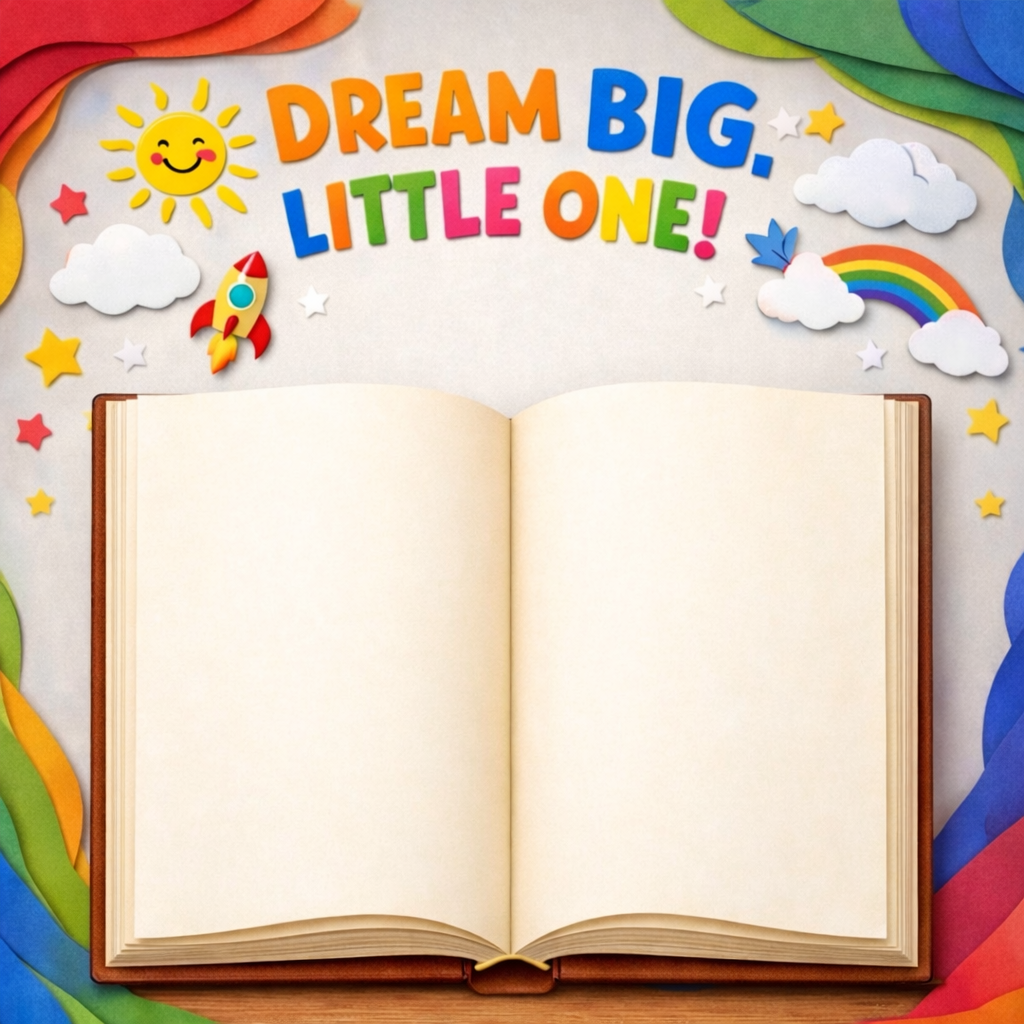 Wipeable Dream Big Book Wallpaper