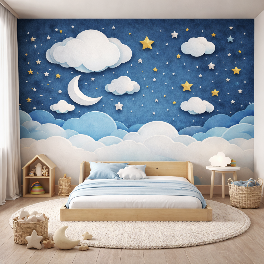 Moon & Stars Sky Wallpaper