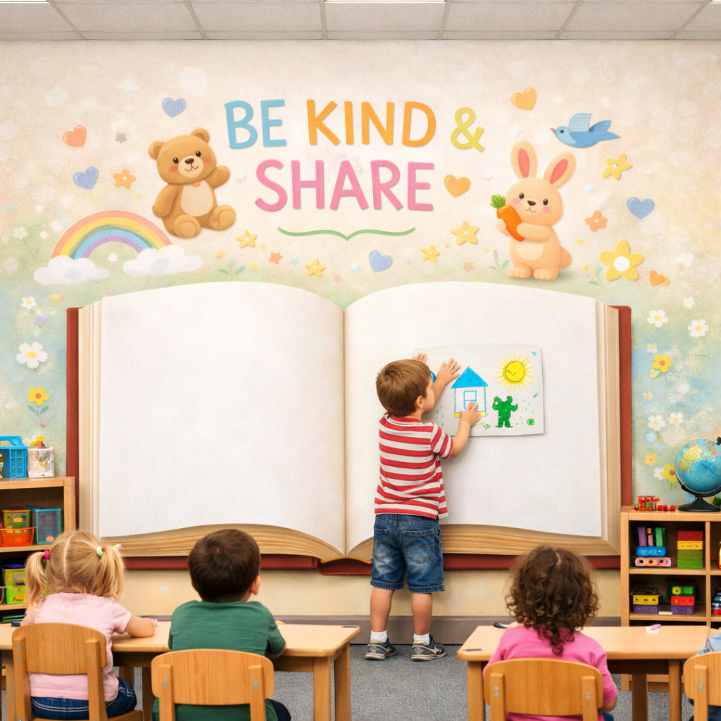 Wipeable Be Kind & Share Wallpaper