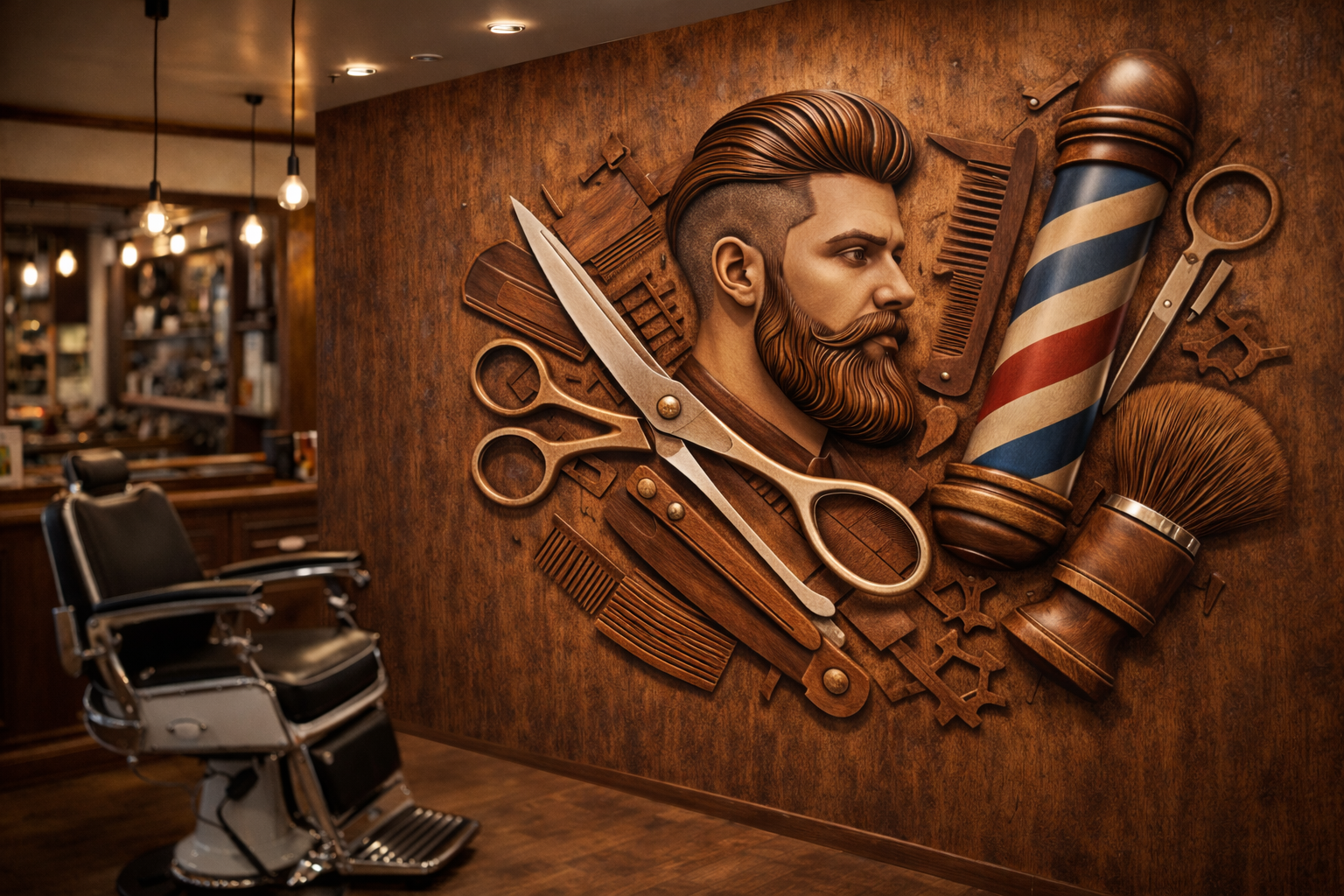 Vintage Barber Tools Wallpaper
