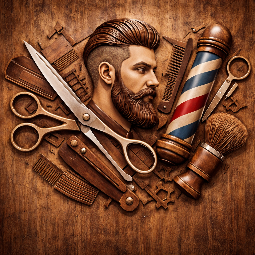 Vintage Barber Tools Wallpaper
