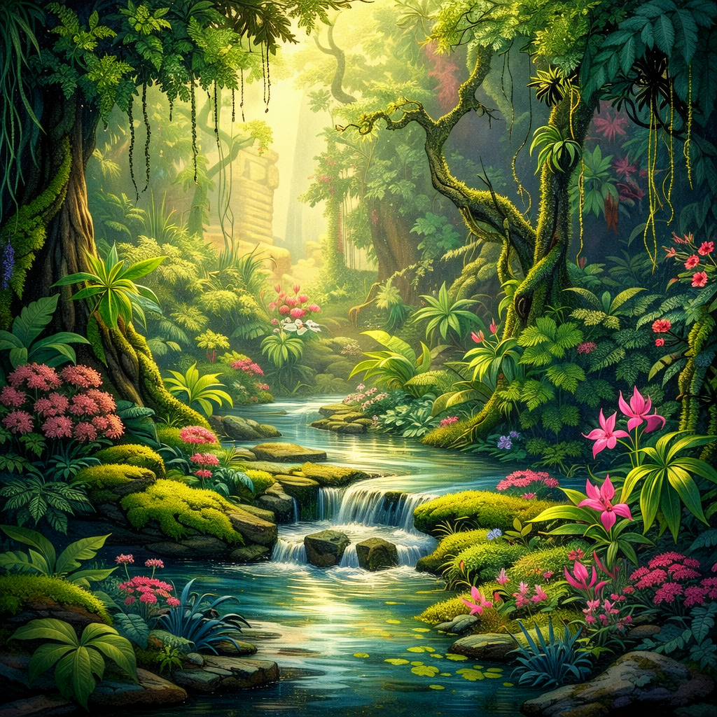 Jungle Waterfall Wallpaper