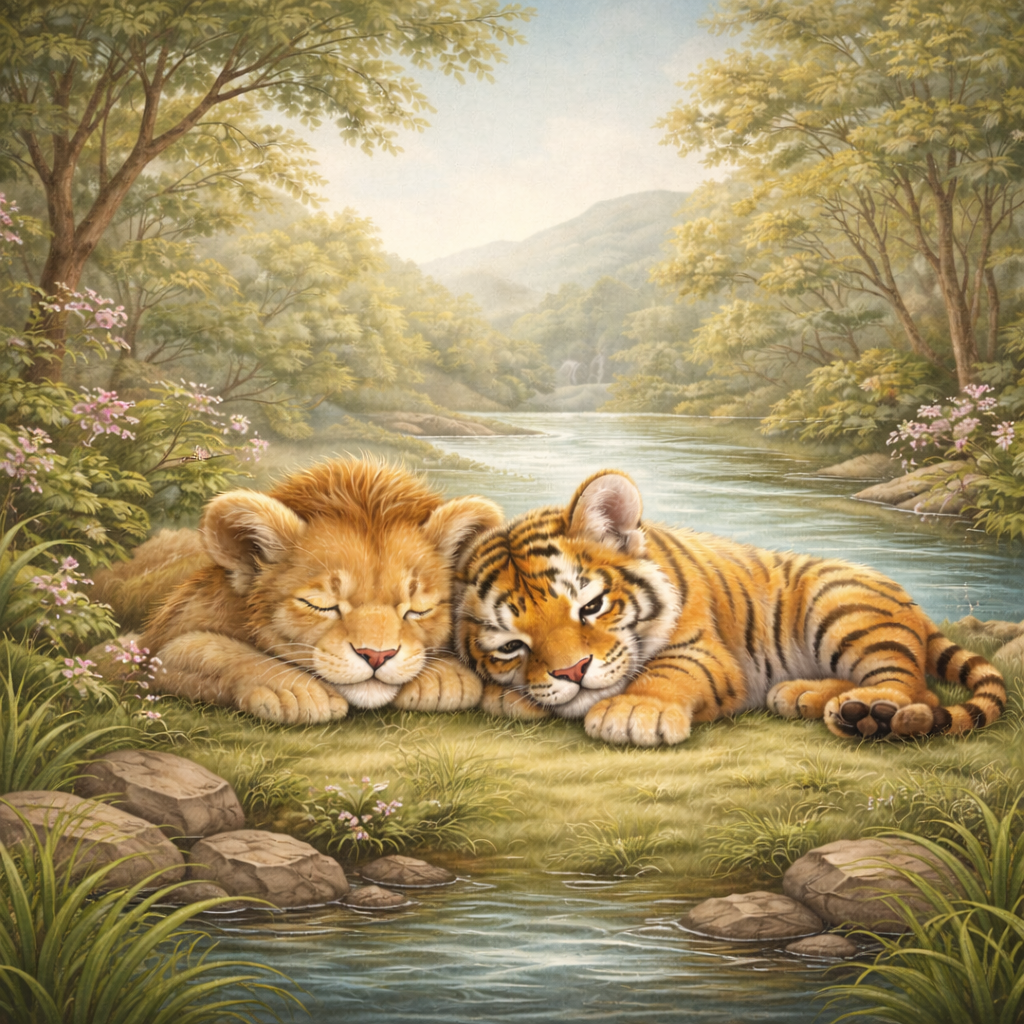 Lion & Tiger Wallpaper