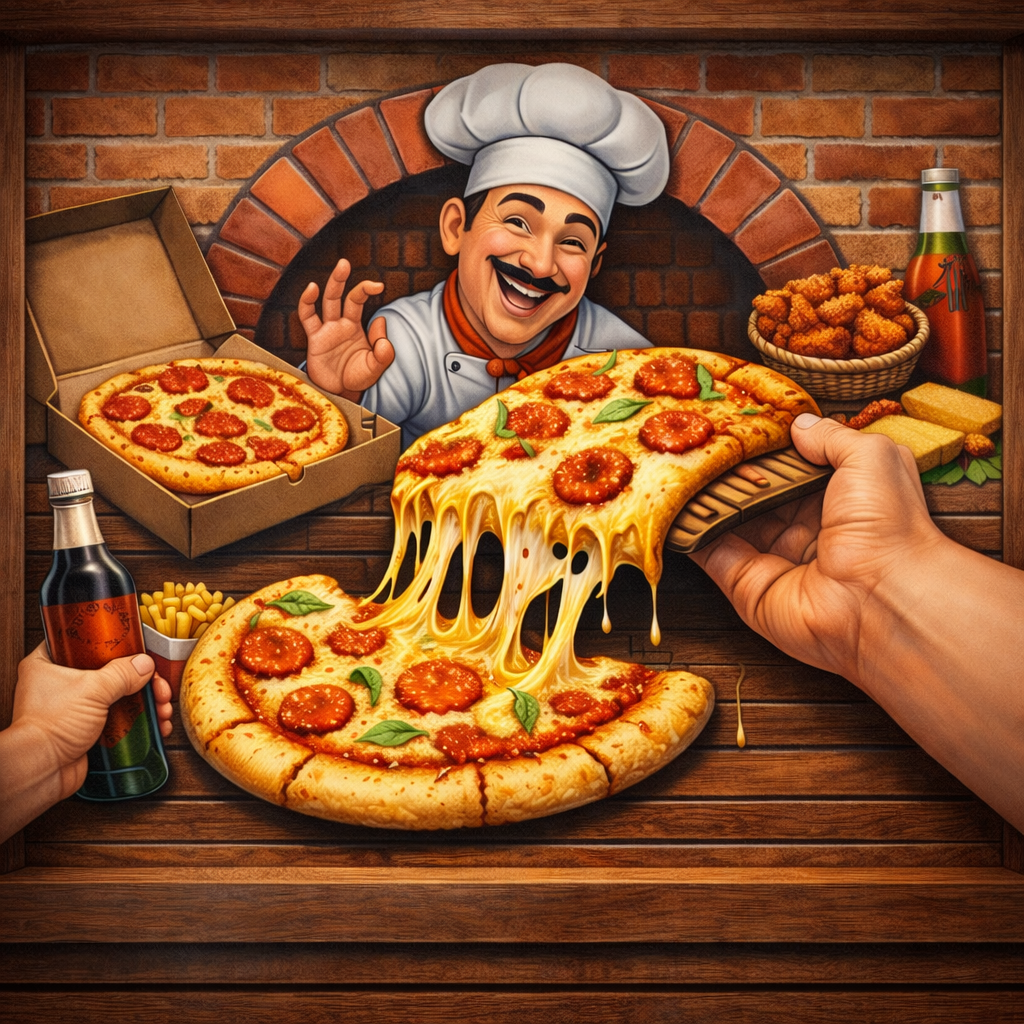 Cheesy Slice Pizzeria Wallpaper