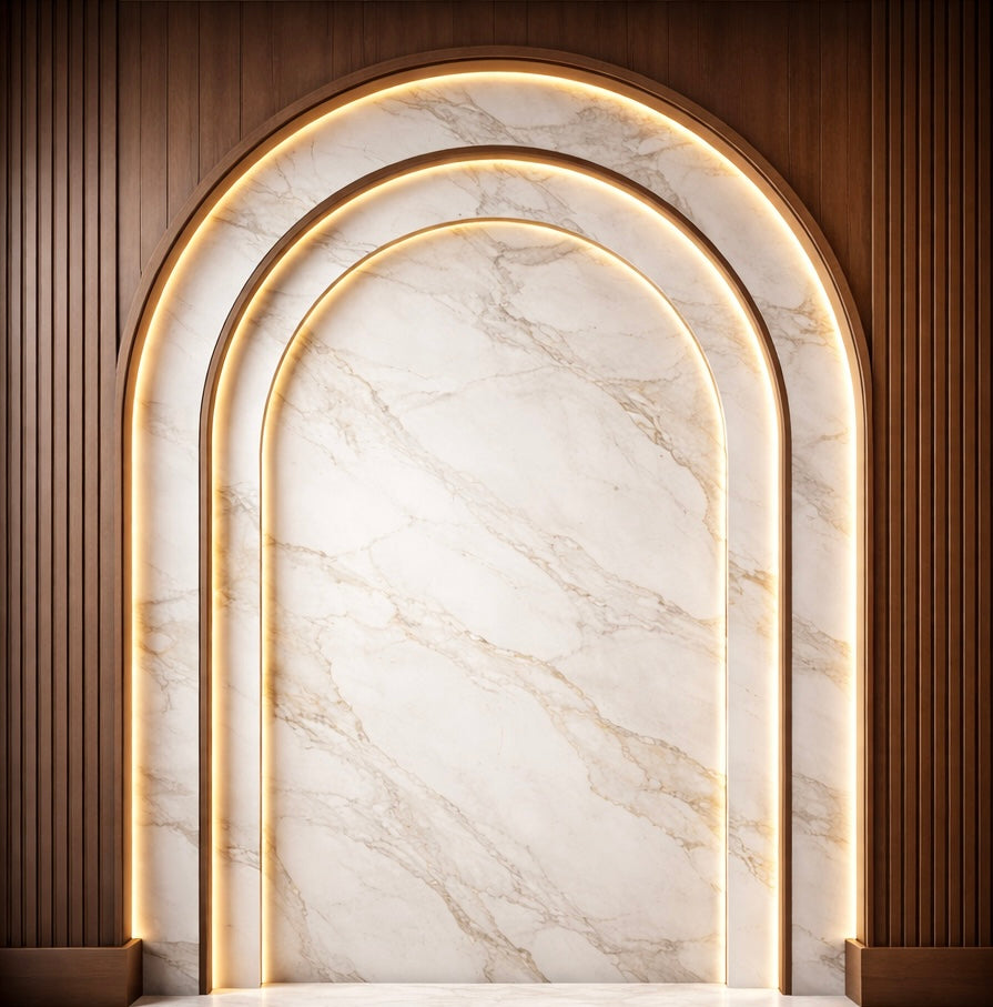 Modern Marble Alcove Wallpaper
