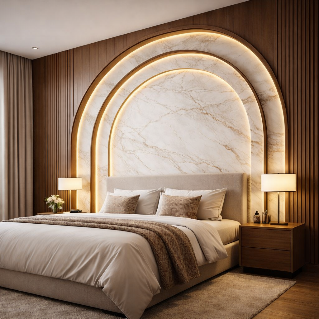 Modern Marble Alcove Wallpaper