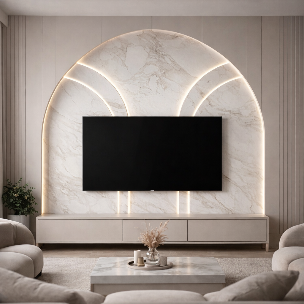 Luna Marble Arch Wallpaper