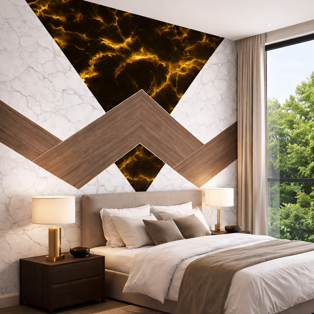 Marbré Timber Wallpaper