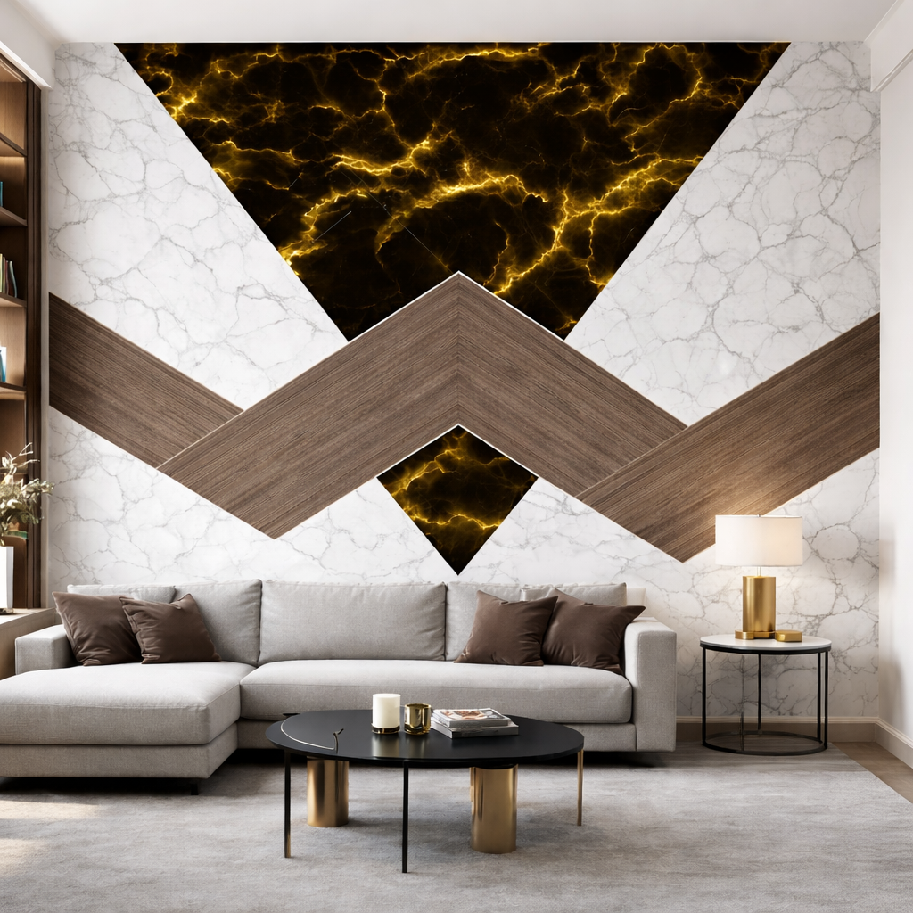 Marbré Timber Wallpaper