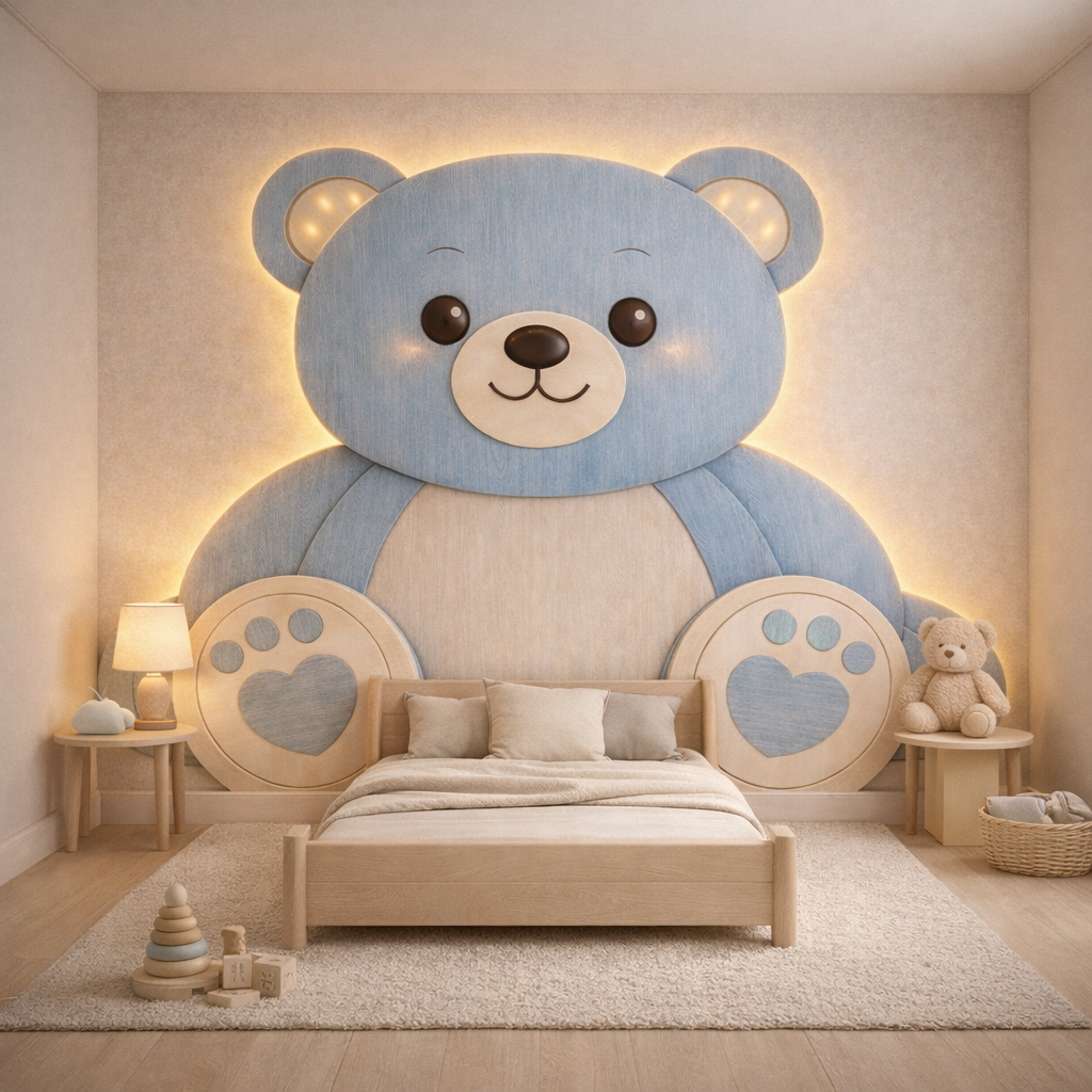 Blue Glow Teddy Bear Wallpaper